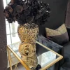 Inspire Me! Home Decor Black & Silver Glitter Faux Feathers Stem Fashion