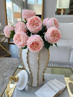 Inspire Me! Home Decor 19″ Blooming Pink Peony Stem Fashion