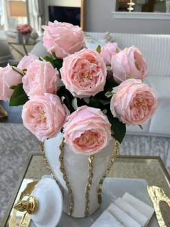 Inspire Me! Home Decor 19″ Blooming Pink Peony Stem Fashion
