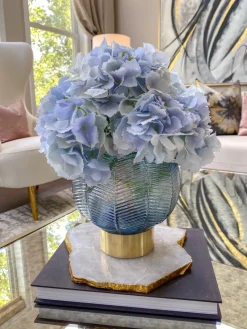 Inspire Me! Home Decor Blue And White Ceramic Ginger Jar With Gold Details Fashion
