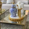 Inspire Me! Home Decor Blue & Gold Textured Vase (2 Sizes) Discount