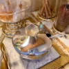 Inspire Me! Home Decor Blue Hibiscus Ginger Jar With Gold Detail Sale