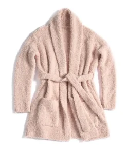 Inspire Me! Home Decor Blush Pink Plush Bath Robe With Pockets (2 Sizes) Discount