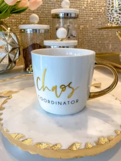 Inspire Me! Home Decor Bone China Gold & White Dotted Cup & Saucer Sale