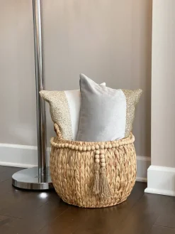 Inspire Me! Home Decor Braided Baskets With Beaded Tassel (Set Of 2) Hot