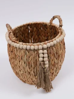 Inspire Me! Home Decor Braided Baskets With Beaded Tassel (Set Of 2) Hot