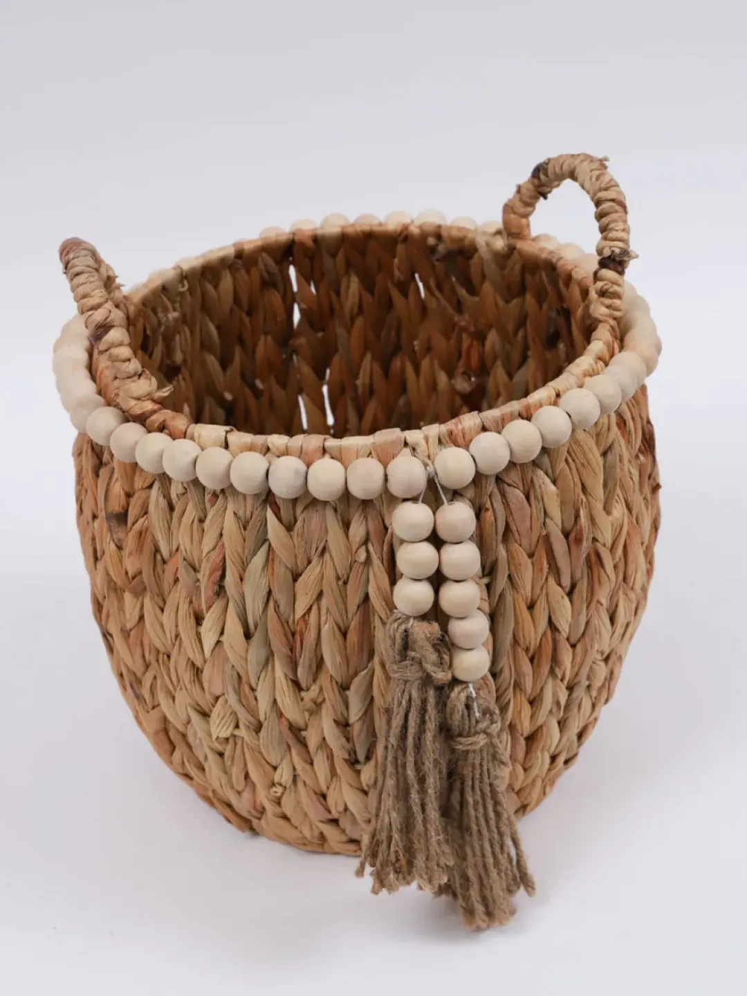 Inspire Me! Home Decor Braided Baskets With Beaded Tassel (Set Of 2) Hot