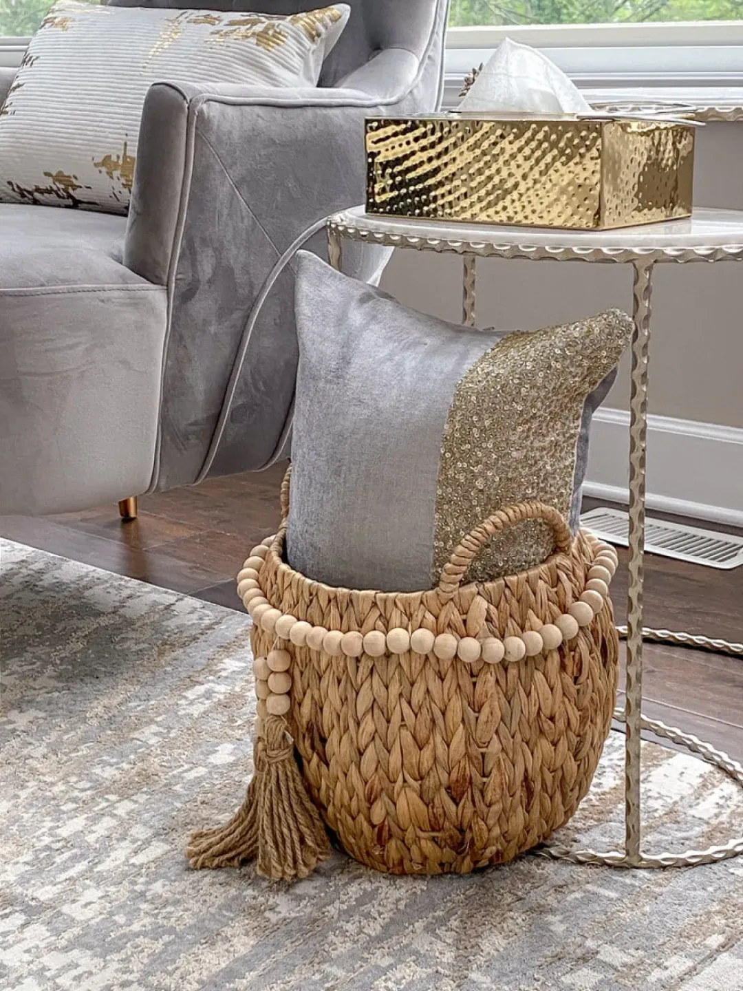 Inspire Me! Home Decor Braided Baskets With Beaded Tassel (Set Of 2) Hot