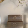 Inspire Me! Home Decor Bronze/Gold Faux Leather Boxes (Set Of 2) Outlet
