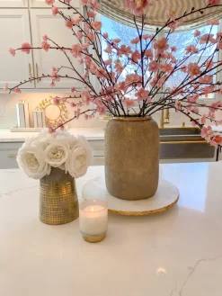 Inspire Me! Home Decor Bubble Vase With Gold Rim (2 Sizes) Hot