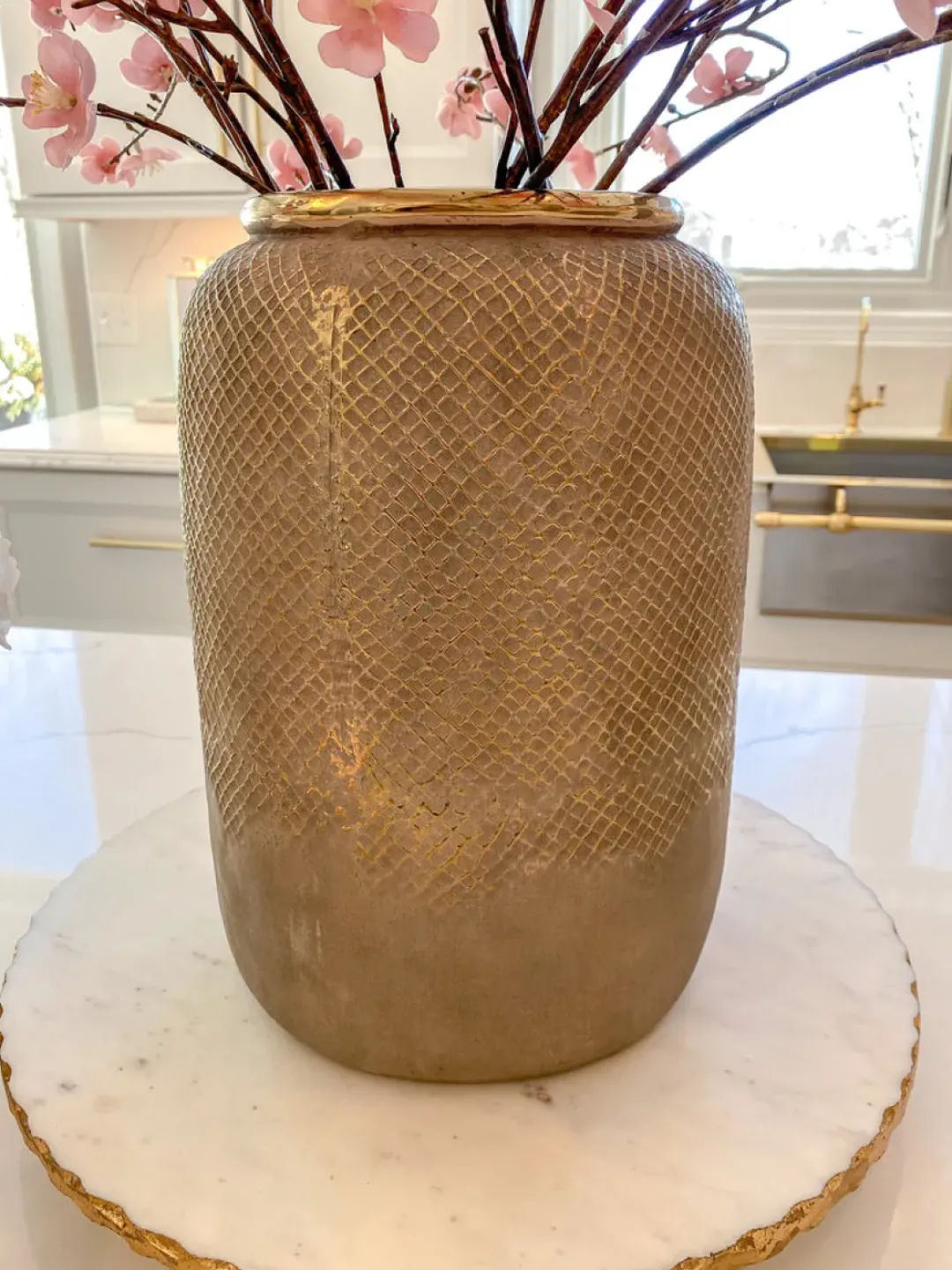 Inspire Me! Home Decor Bubble Vase With Gold Rim (2 Sizes) Hot