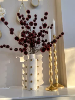 Inspire Me! Home Decor 33″ Burgundy Craspedia Stem Discount