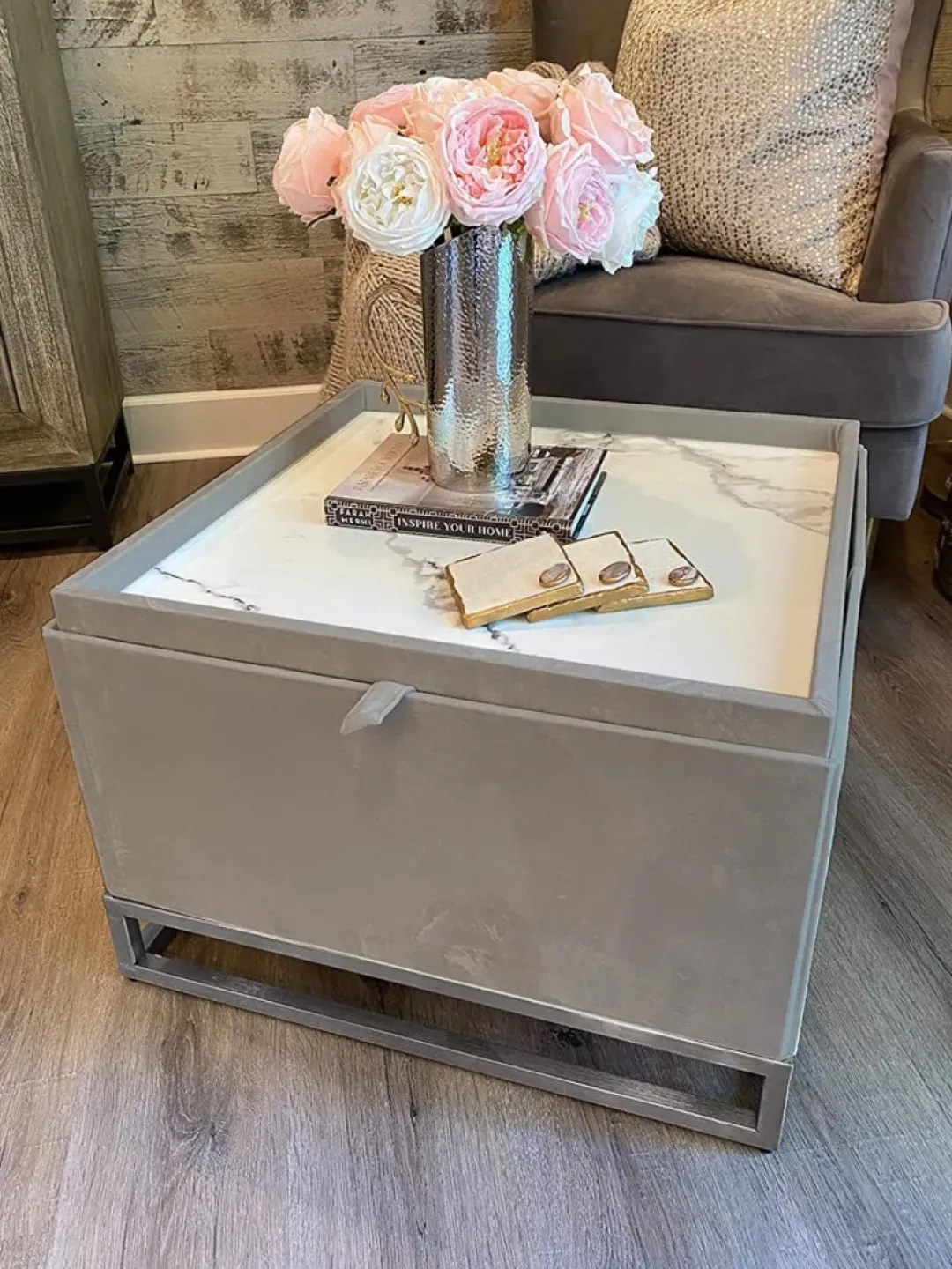 Inspire Me! Home Decor Caroline Storage Ottoman (3 Colors) Discount