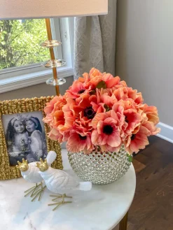 Inspire Me! Home Decor Ceramic Textured Metallic Vase ( Gold & Silver ) Hot