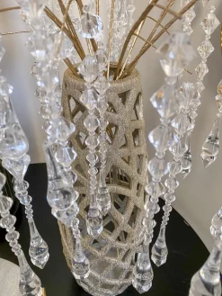 Inspire Me! Home Decor Champagne Ceramic Cut-Out Vase Hot