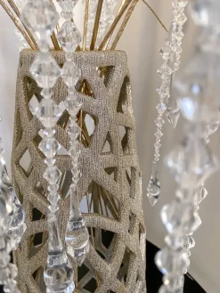 Inspire Me! Home Decor Champagne Ceramic Cut-Out Vase Hot