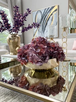 Inspire Me! Home Decor Champagne Rippled Glass Vase Fashion