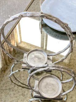 Inspire Me! Home Decor Circular Gold Metal Candle Holder (2 Sizes) New