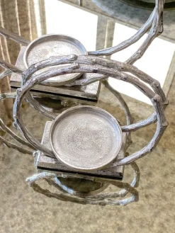Inspire Me! Home Decor Circular Gold Metal Candle Holder (2 Sizes) New