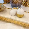 Inspire Me! Home Decor Cream Glitter Pod W/Light Green Glitter Leaf Stem Hot