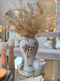 Inspire Me! Home Decor Cream Magnolia Branch Stem Fashion