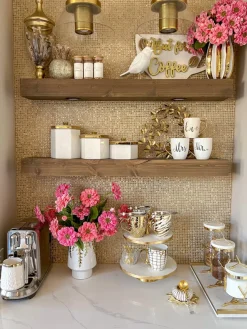 Inspire Me! Home Decor 25″ Cream Pink Magnolia Stem New