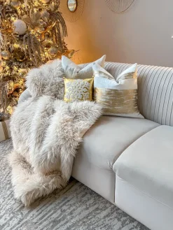 Inspire Me! Home Decor Cream Pumpkin Pillow PILLOWS, RUGS, & THROWS Clearance