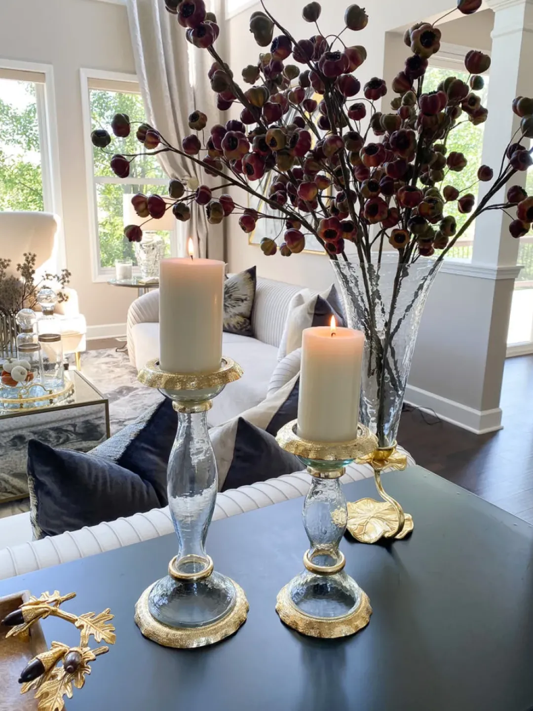 Inspire Me! Home Decor Cream Textured Pillar Candle (2 Sizes) Discount
