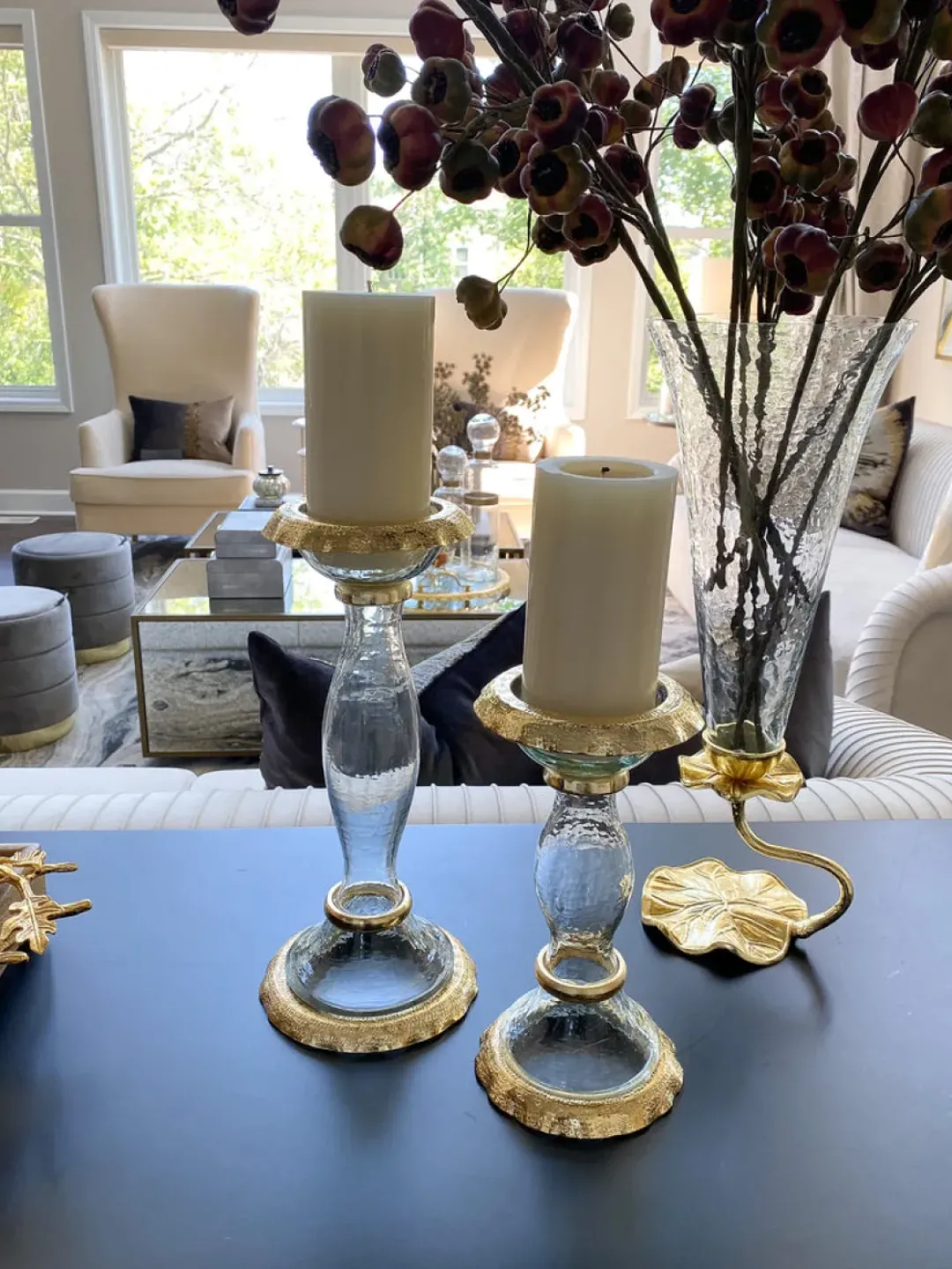 Inspire Me! Home Decor Cream Textured Pillar Candle (2 Sizes) Discount