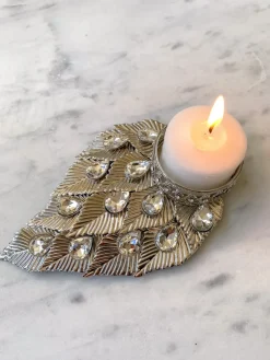 Inspire Me! Home Decor Crystal Oval Tray With Gold Edge Best