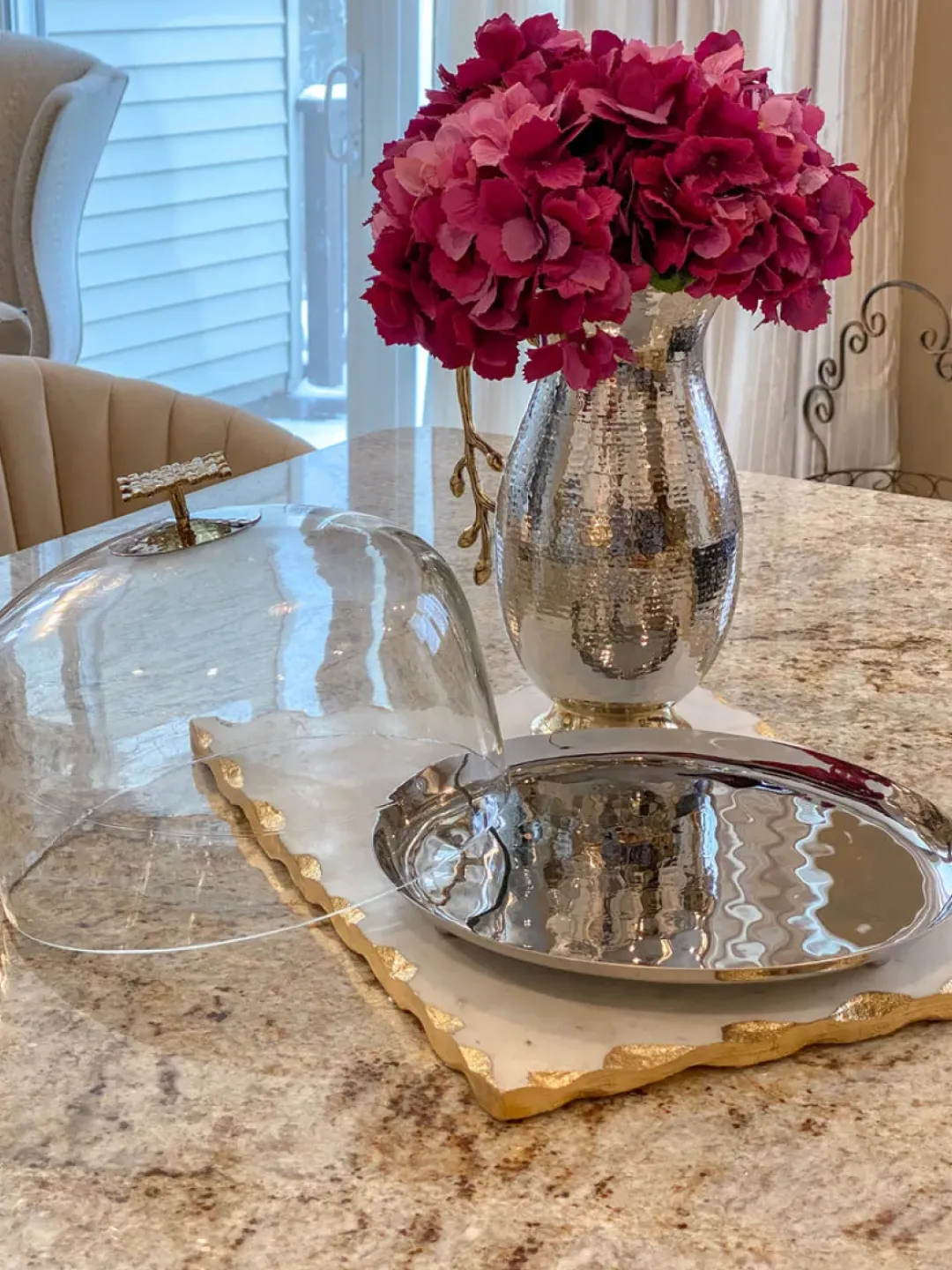 Inspire Me! Home Decor Decanter With Gold Round Top (2 Sizes) Clearance