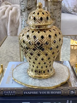 Inspire Me! Home Decor Extra Large 30” High Elegant Pierced Ginger Jar Best