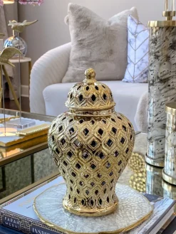 Inspire Me! Home Decor Extra Large 30” High Elegant Pierced Ginger Jar Best