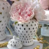 Inspire Me! Home Decor Extra Mini/Miniature White Ginger Jar Fashion