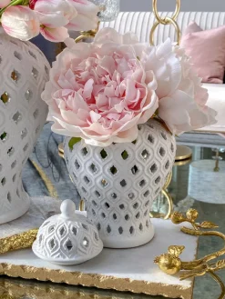 Inspire Me! Home Decor Extra Mini/Miniature White Ginger Jar Fashion