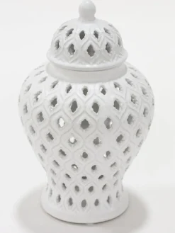 Inspire Me! Home Decor Extra Mini/Miniature White Ginger Jar Fashion