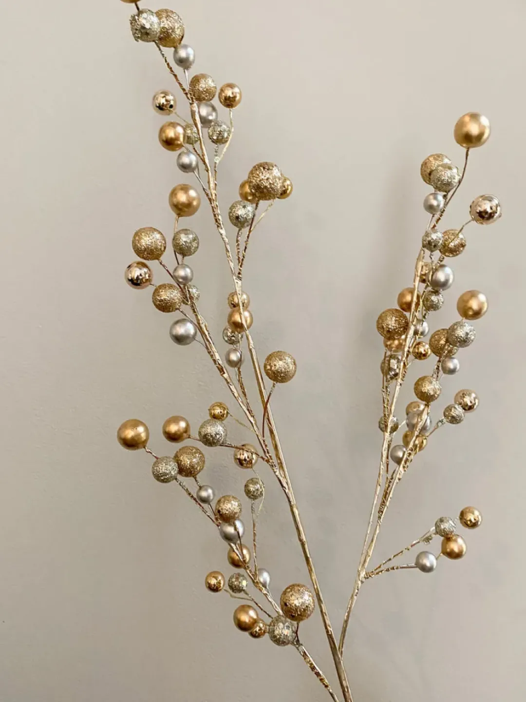Inspire Me! Home Decor Extra Tall Gold Leaf Stem With Faux Snow Sale
