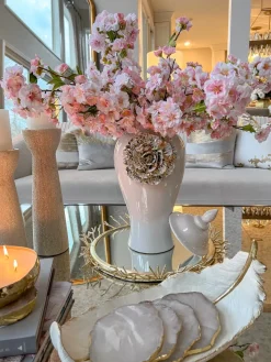 Inspire Me! Home Decor Floral Stems 18″ Pink And White Cherry Blossom Stem Discount