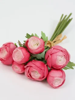 Inspire Me! Home Decor Floral Stems 11″ Real Touch Pink Zinnia Bundle (2 Colors) Fashion