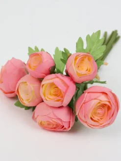 Inspire Me! Home Decor Floral Stems 11″ Real Touch Pink Zinnia Bundle (2 Colors) Fashion