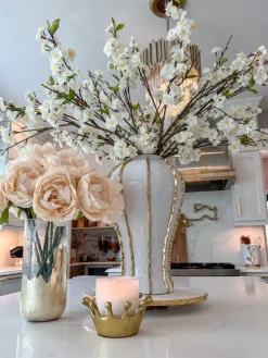 Inspire Me! Home Decor Floral Stems 29.5″ Pink Feather Stem Fashion