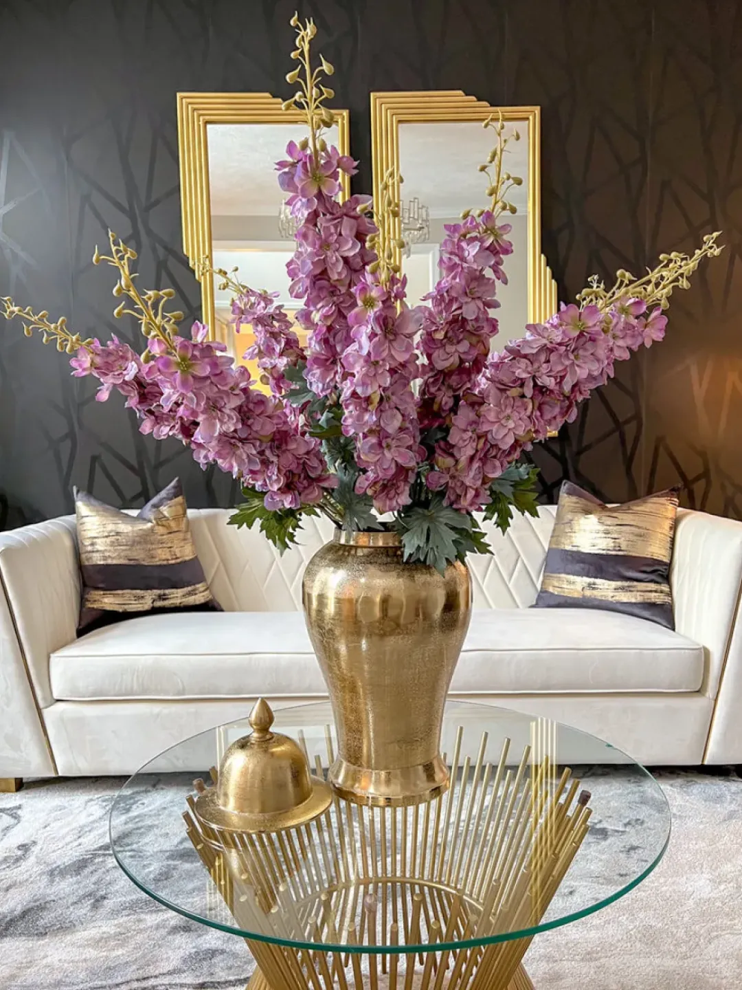 Inspire Me! Home Decor Floral Stems 36″ Two Tone Cherry Blossom Stem With Pearls Clearance