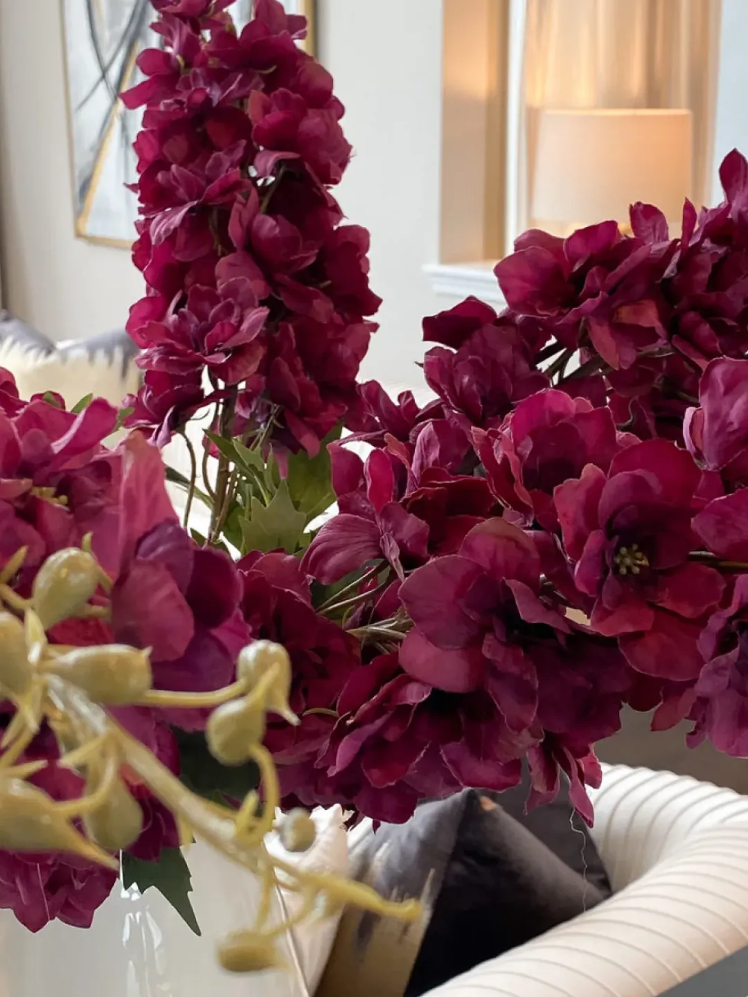 Inspire Me! Home Decor Floral Stems 36″ Two Tone Cherry Blossom Stem With Pearls Clearance