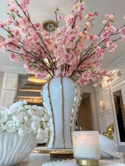 Inspire Me! Home Decor Floral Stems Light Pink & Mauve Poinsettia Stem Discount