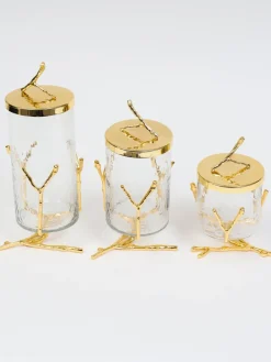 Inspire Me! Home Decor Glass And Metal Honey Jar W/ Spoon KITCHEN Clearance
