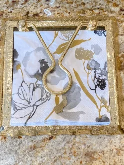 Inspire Me! Home Decor Glass And Gold Napkin Holder Best