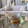 Inspire Me! Home Decor Glass And Metal Spiral Leaf Vase – Gold Best