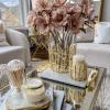 Inspire Me! Home Decor Glass And Metallic Gold Leaf Vase Online