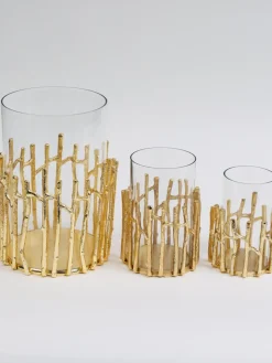 Inspire Me! Home Decor Glass And Metallic Gold Leaf Vase Online