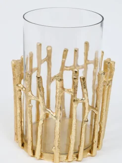 Inspire Me! Home Decor Glass And Metallic Gold Leaf Vase Online